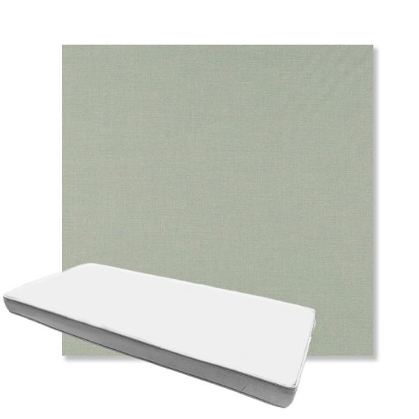 Picture of Exhale Rainwashed | Boxed Custom Outdoor Bench Cushion - Sunbrella© Fabric