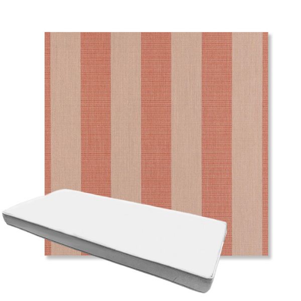 Picture of Expressive Blush | Boxed Custom Outdoor Bench Cushion - Sunbrella© Fabric