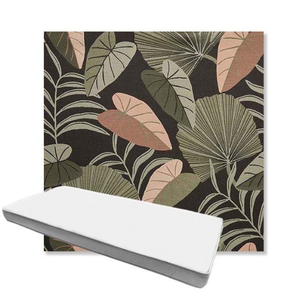 Picture of Fernie Midnight Garden | Boxed Custom Outdoor Bench Cushion - Sunbrella© Fabric