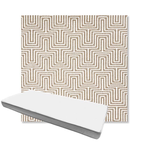 Picture of Figure Mineral | Boxed Custom Outdoor Bench Cushion - Sunbrella© Fabric
