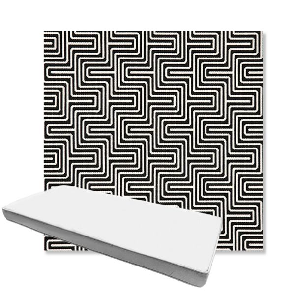 Picture of Figure Onyx | Boxed Custom Outdoor Bench Cushion - Sunbrella© Fabric