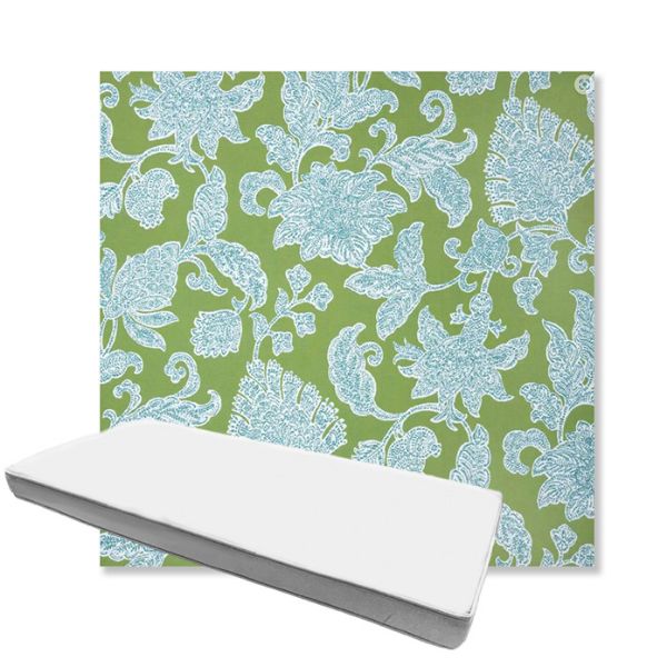 Picture of Floral Song Spring | Boxed Custom Outdoor Bench Cushion - Sunbrella© Fabric