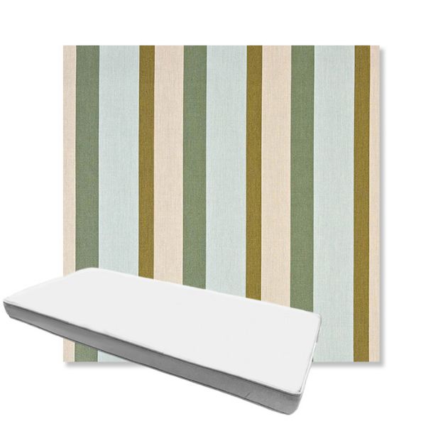 Picture of Gateway Aloe | Boxed Custom Outdoor Bench Cushion - Sunbrella© Fabric