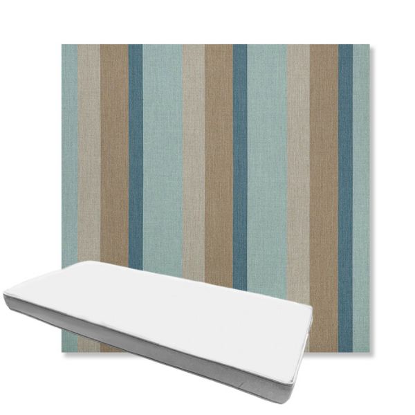 Picture of Gateway Mist | Boxed Custom Outdoor Bench Cushion - Sunbrella© Fabric