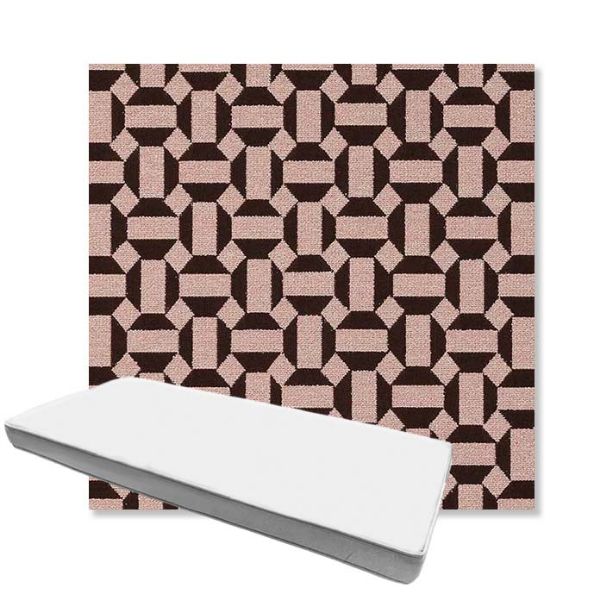 Picture of Hoopla Black Cherry | Boxed Custom Outdoor Bench Cushion - Sunbrella© Fabric
