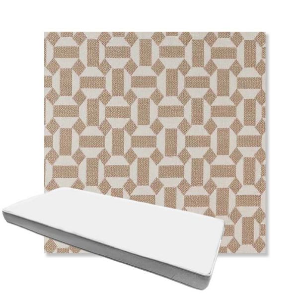Picture of Hoopla Sand Castle | Boxed Custom Outdoor Bench Cushion - Sunbrella© Fabric