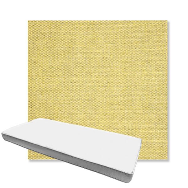 Picture of Idol Canary | Boxed Custom Outdoor Bench Cushion - Sunbrella© Fabric