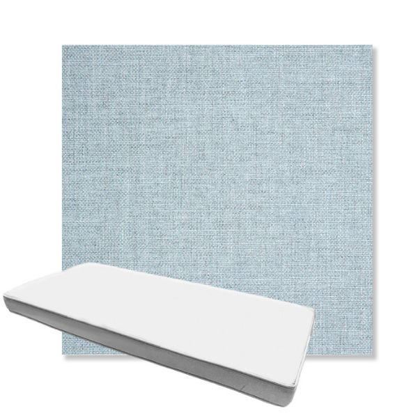 Picture of Idol Frost | Boxed Custom Outdoor Bench Cushion - Sunbrella© Fabric