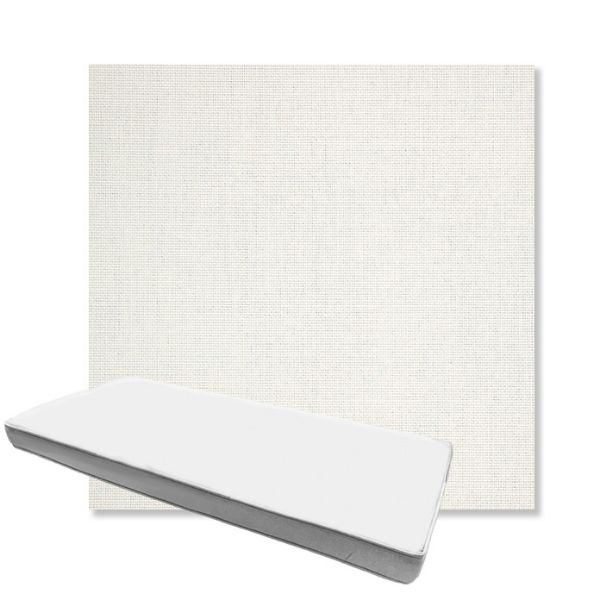 Picture of Idol Snow | Boxed Custom Outdoor Bench Cushion - Sunbrella© Fabric
