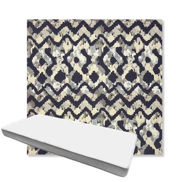 Picture of Inga Midnight | Boxed Custom Outdoor Bench Cushion - Sunbrella© Fabric