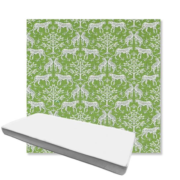 Picture of Jaipur Frame Chive | Boxed Custom Outdoor Bench Cushion - Sunbrella© Fabric