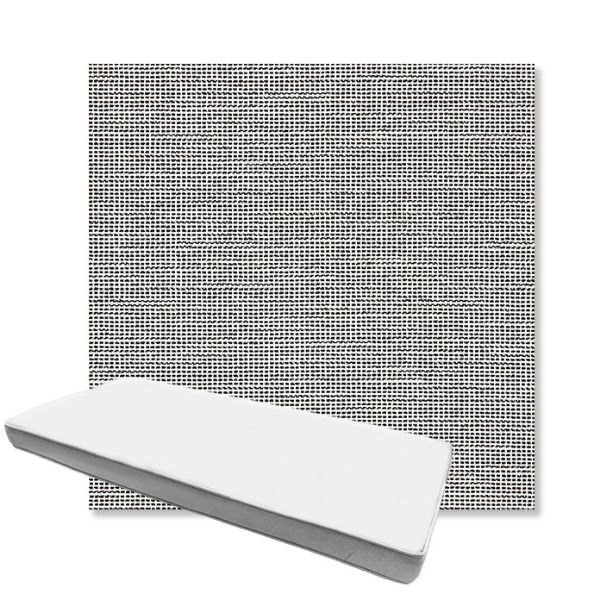 Picture of Kudos Newsprint | Boxed Custom Outdoor Bench Cushion - Sunbrella© Fabric