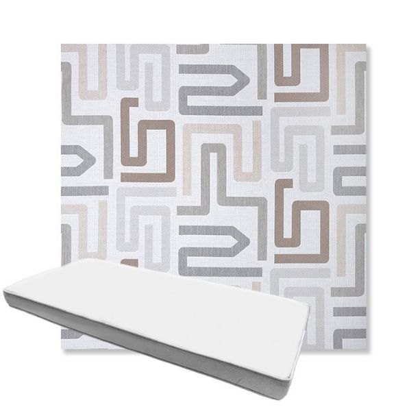Picture of Labyrinth Cloud | Boxed Custom Outdoor Bench Cushion - Sunbrella© Fabric