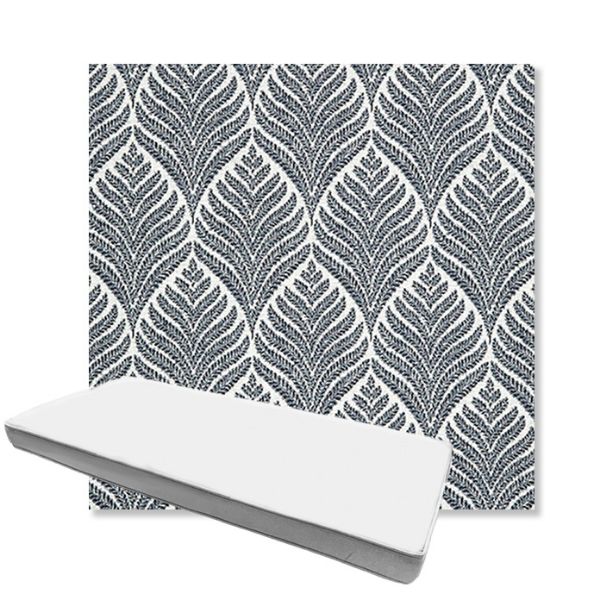 Picture of Linnaeus Indigo | Boxed Custom Outdoor Bench Cushion - Sunbrella© Fabric