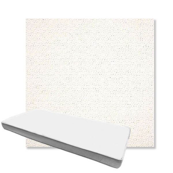 Picture of Litchfield Snow | Boxed Custom Outdoor Bench Cushion - Sunbrella© Fabric
