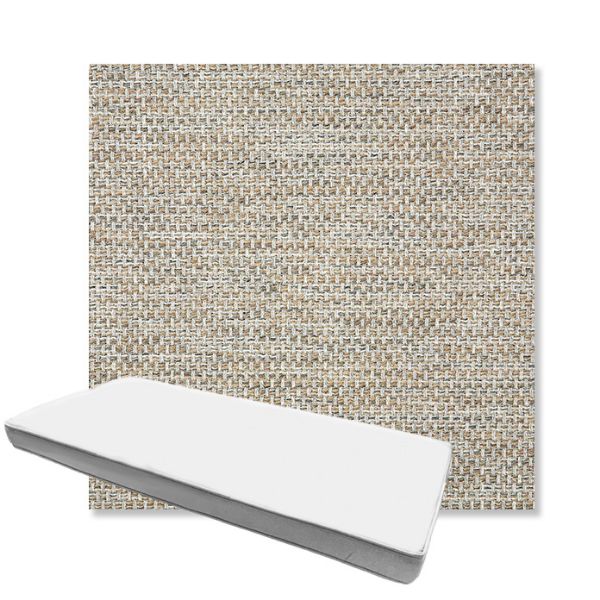 Picture of Mainstreet Dove | Boxed Custom Outdoor Bench Cushion - Sunbrella© Fabric