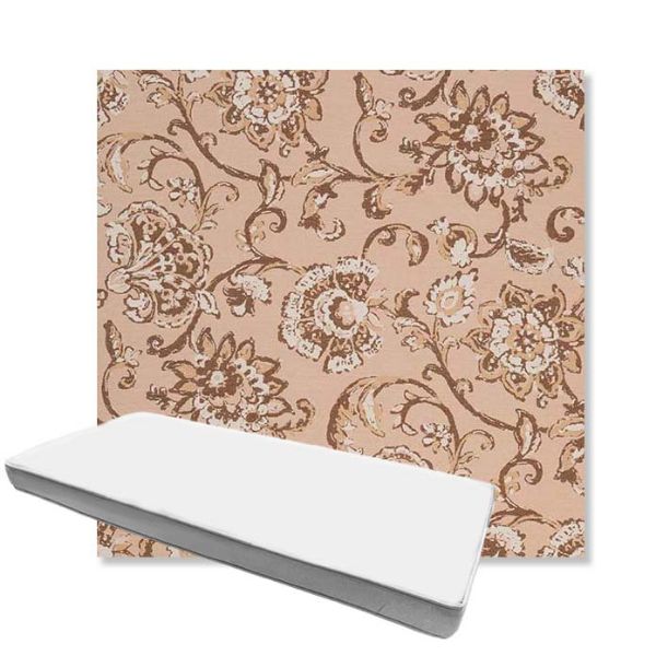 Picture of Martha Floral Dogwood | Boxed Custom Outdoor Bench Cushion - Sunbrella© Fabric