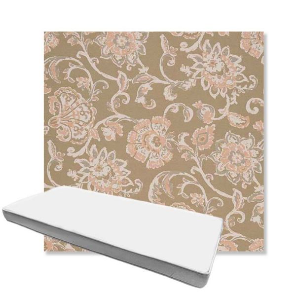 Picture of Martha Floral Spring | Boxed Custom Outdoor Bench Cushion - Sunbrella© Fabric