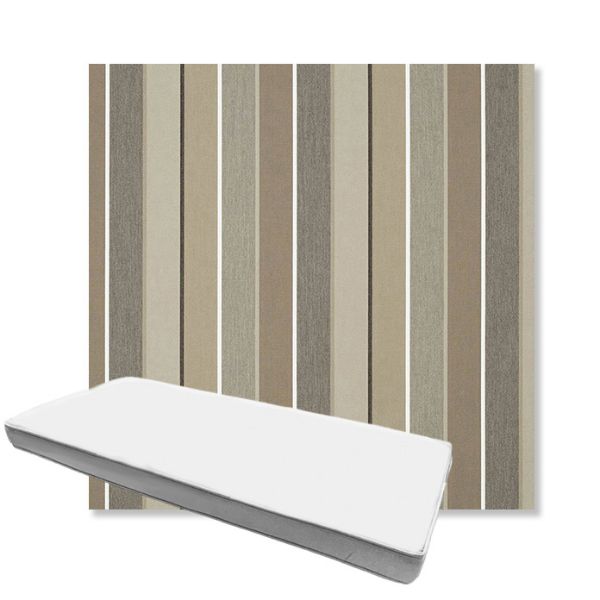 Picture of Milano Char | Boxed Custom Outdoor Bench Cushion - Sunbrella© Fabric