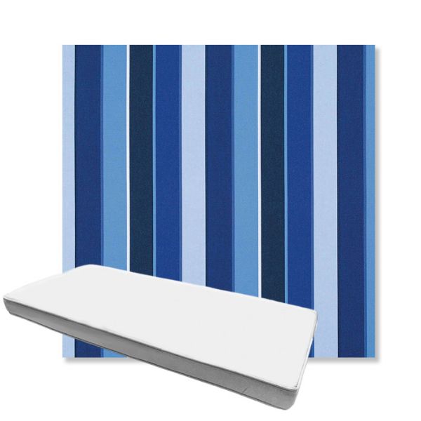 Picture of Milano Cobalt | Boxed Custom Outdoor Bench Cushion - Sunbrella© Fabric