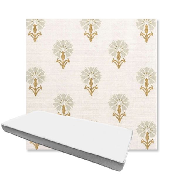 Picture of Mira Seasalt | Boxed Custom Outdoor Bench Cushion - Sunbrella© Fabric