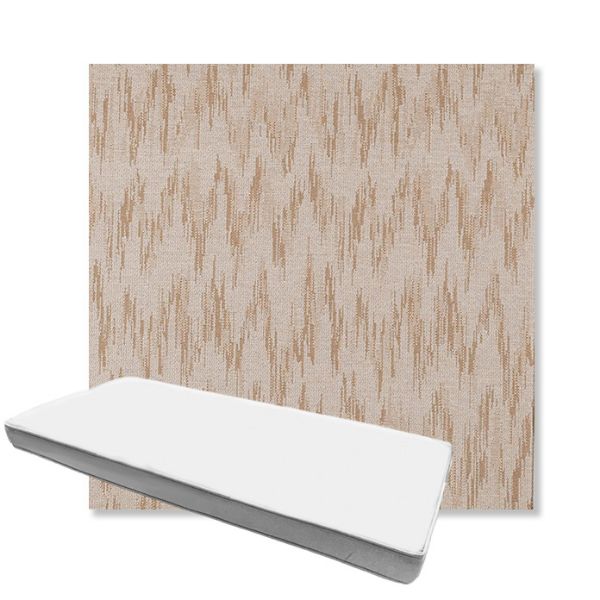Picture of Mountains Sand | Boxed Custom Outdoor Bench Cushion - Sunbrella© Fabric