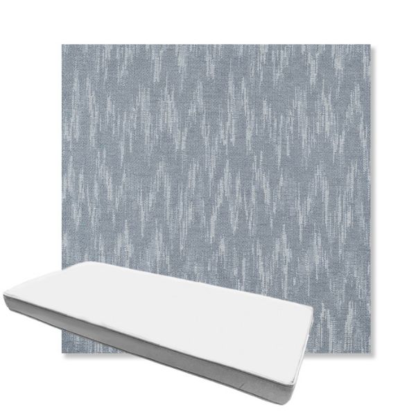 Picture of Mountains Slate | Boxed Custom Outdoor Bench Cushion - Sunbrella© Fabric