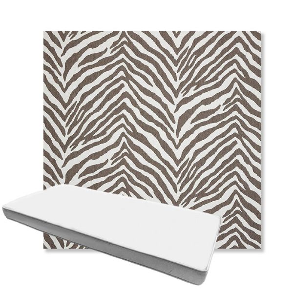 Picture of Namibia Grey | Boxed Custom Outdoor Bench Cushion - Sunbrella© Fabric