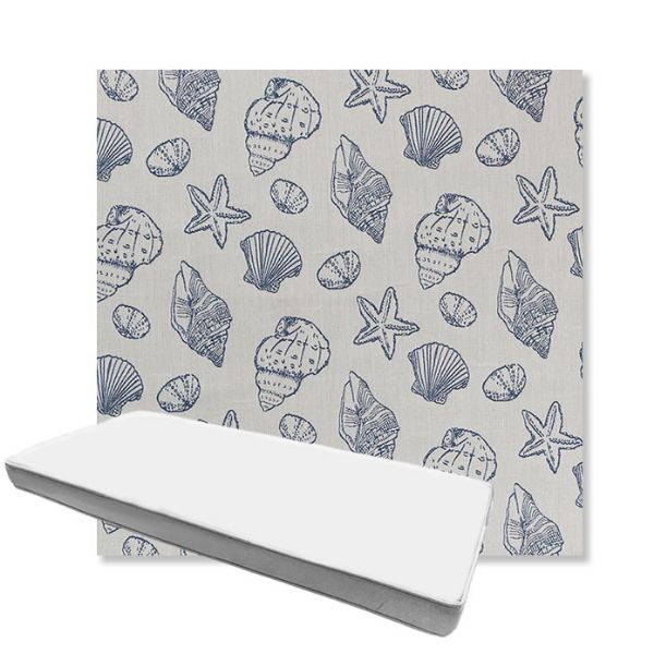 Picture of Nantucket Atlantis | Boxed Custom Outdoor Bench Cushion - Sunbrella© Fabric
