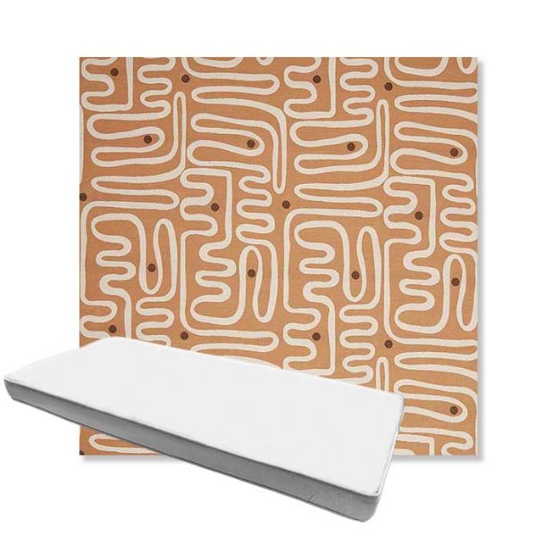 Picture of Nema Peachwood | Boxed Custom Outdoor Bench Cushion - Sunbrella© Fabric