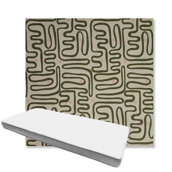 Picture of Nema Sagebrush | Boxed Custom Outdoor Bench Cushion - Sunbrella© Fabric