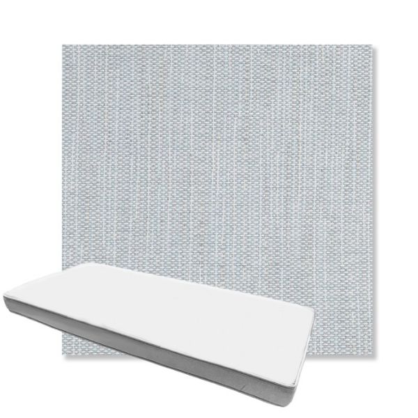 Picture of Nova Chambray | Boxed Custom Outdoor Bench Cushion - Sunbrella© Fabric