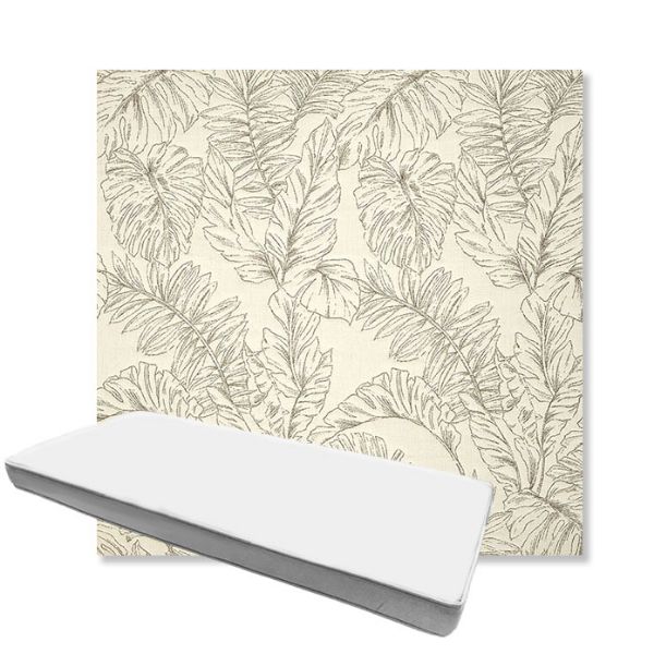 Picture of Palma Whitesand | Boxed Custom Outdoor Bench Cushion - Sunbrella© Fabric