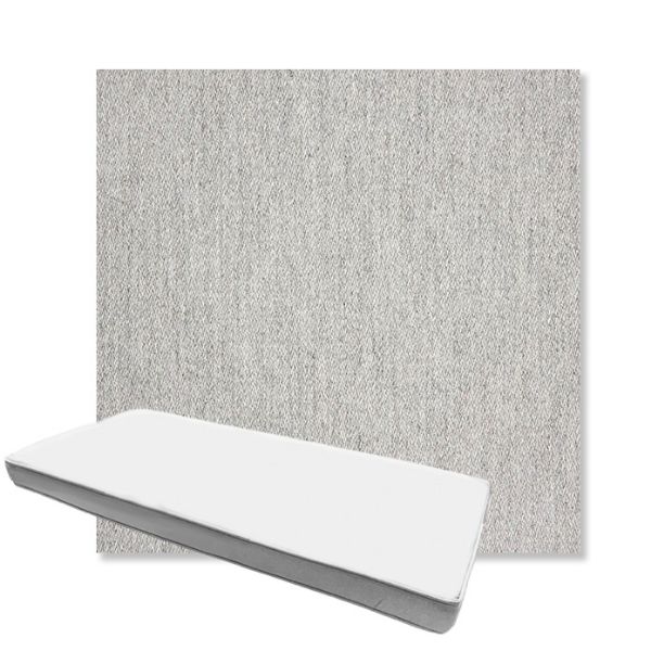 Picture of Pashmina Fog | Boxed Custom Outdoor Bench Cushion - Sunbrella© Fabric