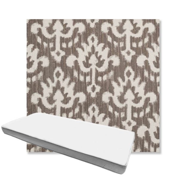 Picture of Patra Mushroom | Boxed Custom Outdoor Bench Cushion - Sunbrella© Fabric