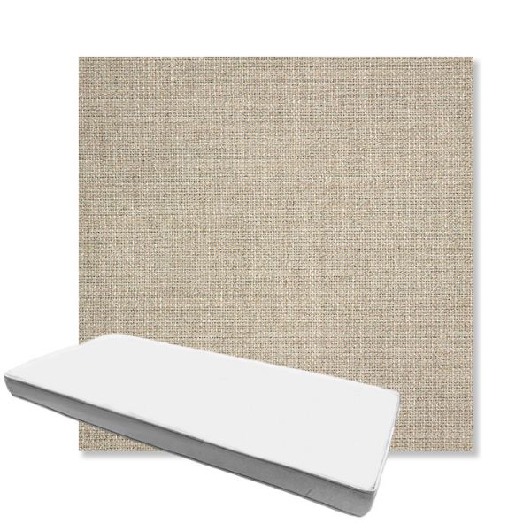 Picture of Piazza Dove | Boxed Custom Outdoor Bench Cushion - Sunbrella© Fabric