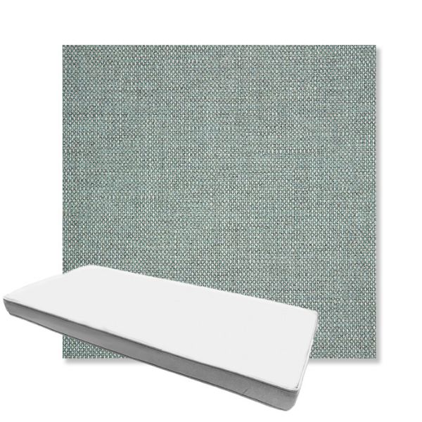 Picture of Piazza Mist | Boxed Custom Outdoor Bench Cushion - Sunbrella© Fabric