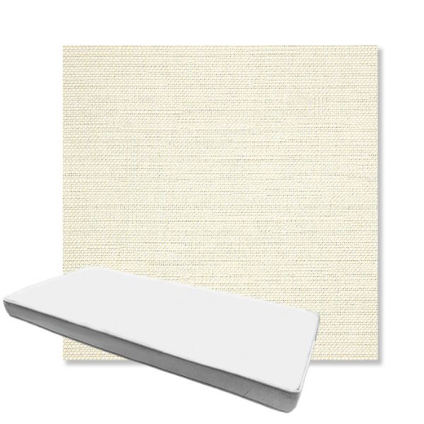 Picture of Piazza Parchment | Boxed Custom Outdoor Bench Cushion - Sunbrella© Fabric
