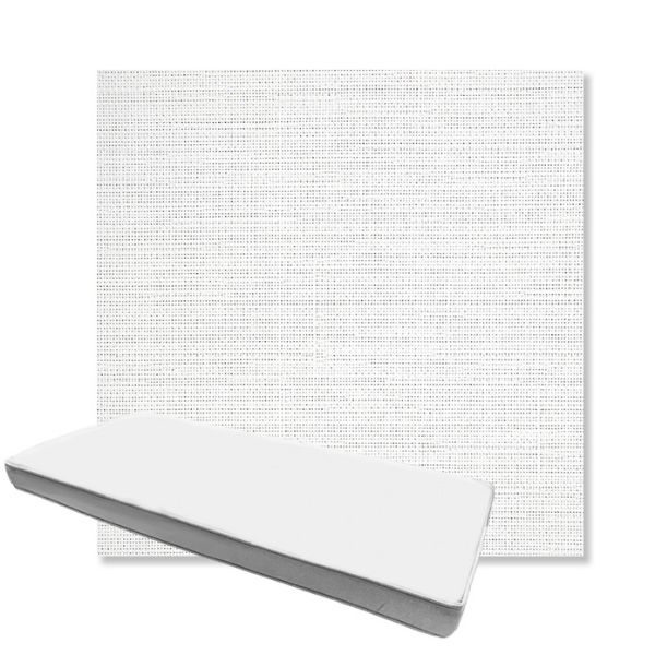 Picture of Piazza White | Boxed Custom Outdoor Bench Cushion - Sunbrella© Fabric