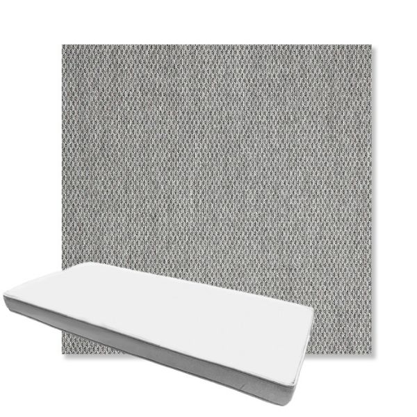 Picture of Pique Ash | Boxed Custom Outdoor Bench Cushion - Sunbrella© Fabric