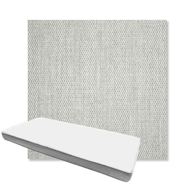 Picture of Pique Cloud | Boxed Custom Outdoor Bench Cushion - Sunbrella© Fabric
