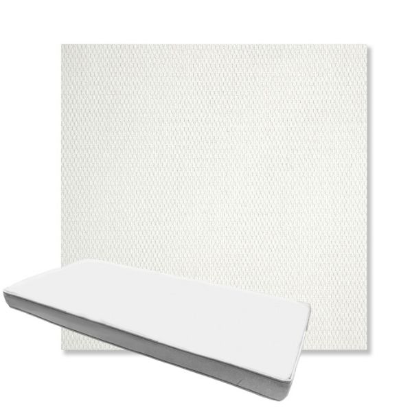 Picture of Pique Salt | Boxed Custom Outdoor Bench Cushion - Sunbrella© Fabric