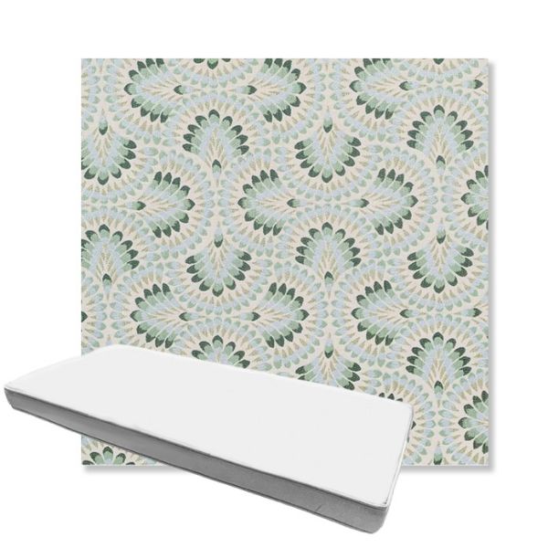 Picture of Plume Spring | Boxed Custom Outdoor Bench Cushion - Sunbrella© Fabric