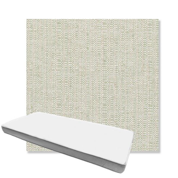 Picture of Poros Sage | Boxed Custom Outdoor Bench Cushion - Sunbrella© Fabric