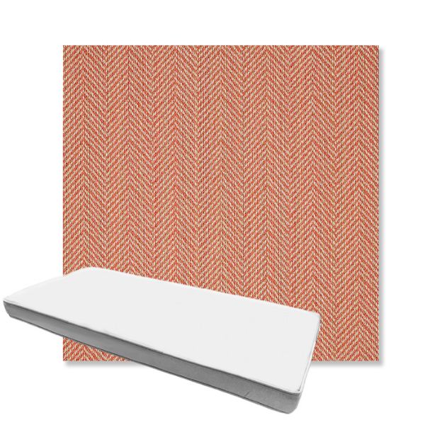 Picture of Posh Coral | Boxed Custom Outdoor Bench Cushion - Sunbrella© Fabric