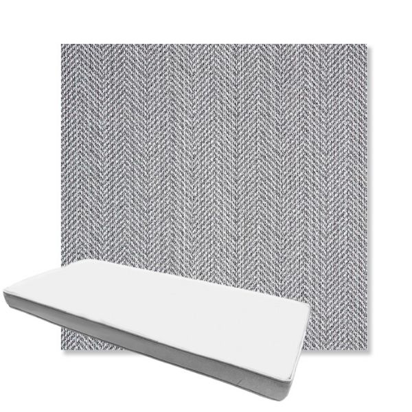 Picture of Posh Graphite | Boxed Custom Outdoor Bench Cushion - Sunbrella© Fabric