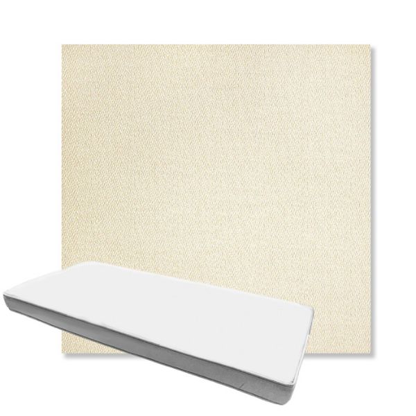 Picture of Posh Salt | Boxed Custom Outdoor Bench Cushion - Sunbrella© Fabric