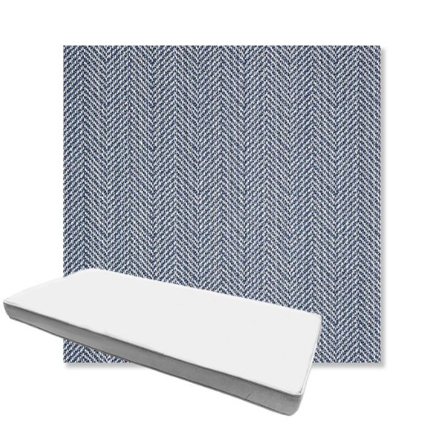 Picture of Posh Sapphire | Boxed Custom Outdoor Bench Cushion - Sunbrella© Fabric