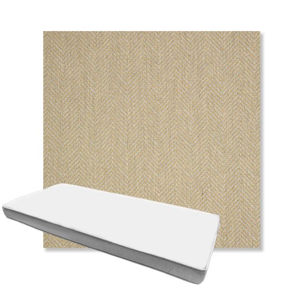 Picture of Posh Shitake | Boxed Custom Outdoor Bench Cushion - Sunbrella© Fabric