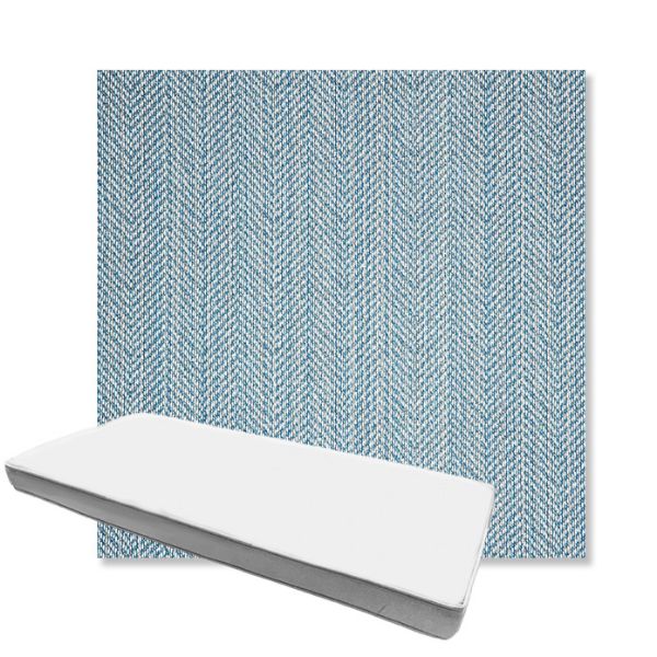 Picture of Posh Sky | Boxed Custom Outdoor Bench Cushion - Sunbrella© Fabric
